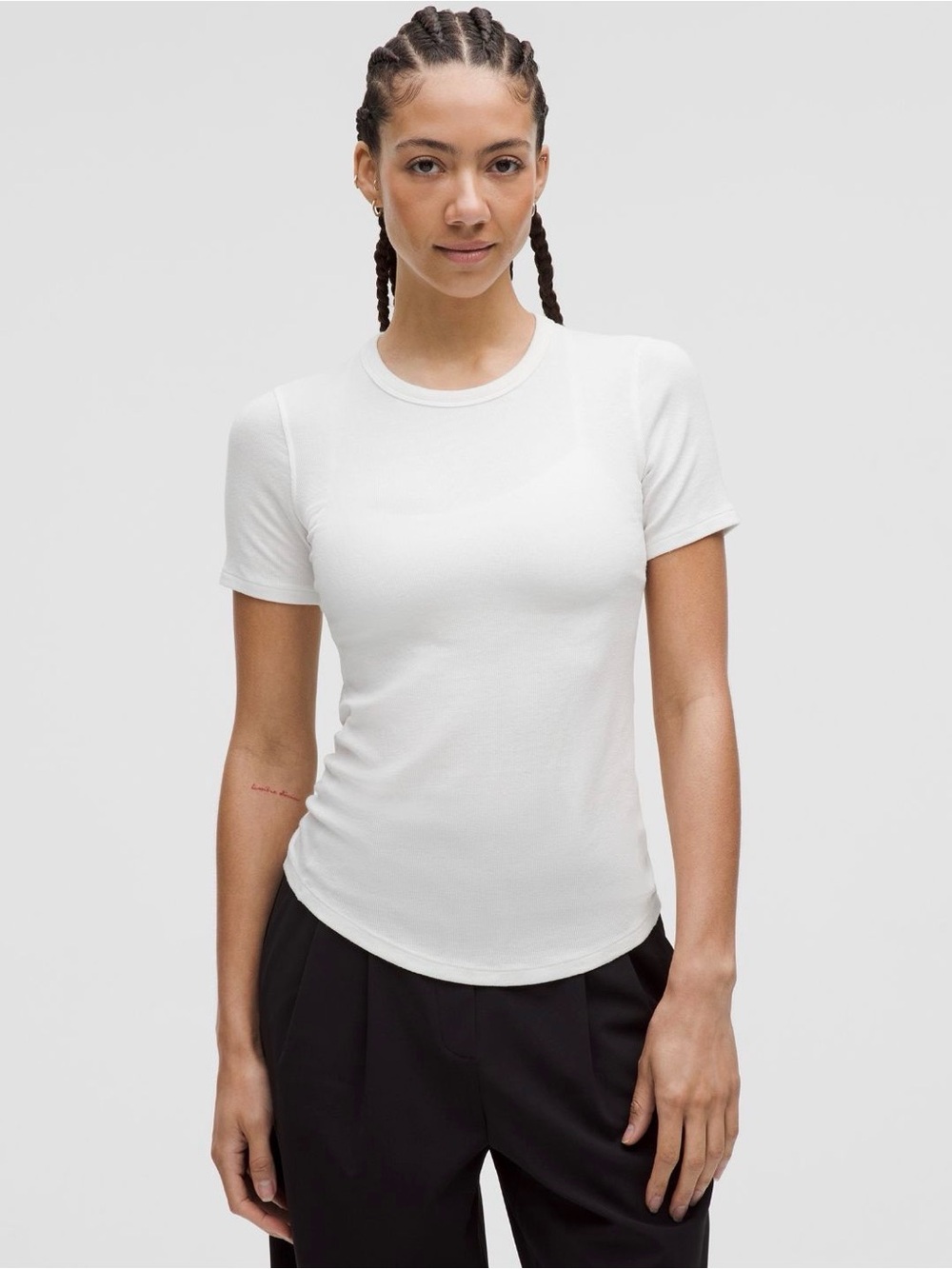 lululemon athletica Hold Tight White Short Sleeve Crew Tee Sz 12